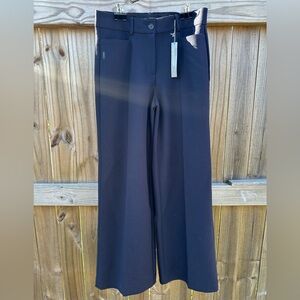 LOFT High-Waist Wide-Leg Trousers - Navy, Size 6, NWT